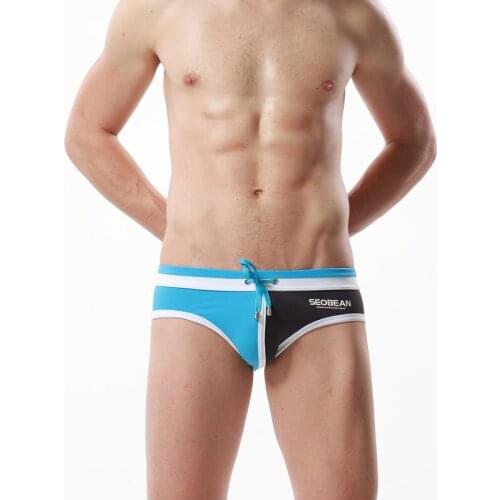 Quick Dry Mens Swimsuit Bikini Triangle Swimming Briefs Sexy Swimwear Trunks Short Beach Board Wear Low Waist Bathing Suit Men