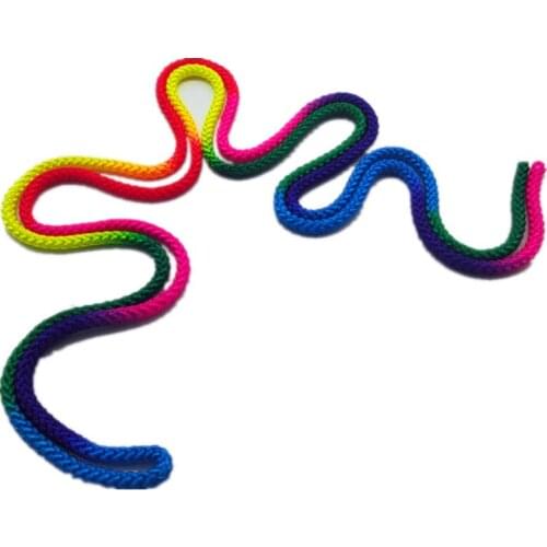 Color Rhythmic Gymnastics Rope Fine Color Gymnastics Rope Fine Gymnastics Props Colorful Gymnastics Seven-colour Dance Fitness