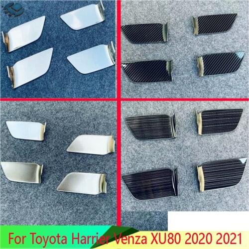 For Toyota Harrier Venza XU80 2020 2021 Stainless Steel Inner Door Handle Cover Catch Bowl Trim Insert Bezel Frame Garnish