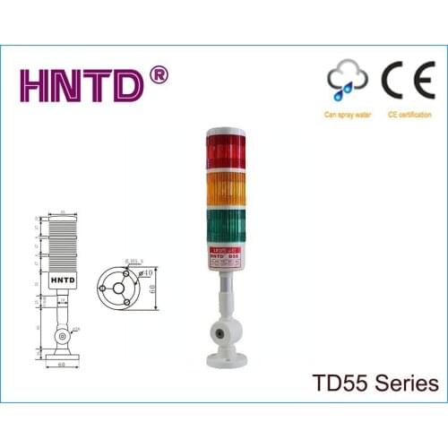 HNTD 55 Fold Rod type 24V often bright 3 layers with Buzzer LED Indicator Light CNC Machine tool Warning lamp Free shipping