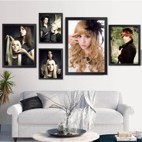 Beauty Salon Art Fashion Hairstyle Posters And Prints Barber Shop New Hairstyle Beauty Salon Decorative Wall Painting Pictures