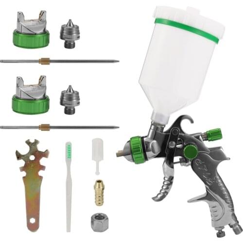 HVLP Air Spray Machine Spray gun Airbrush Kit Gravitational Force Feed Paint Sprayer Air Brush Set Stainless Steel Nozzle