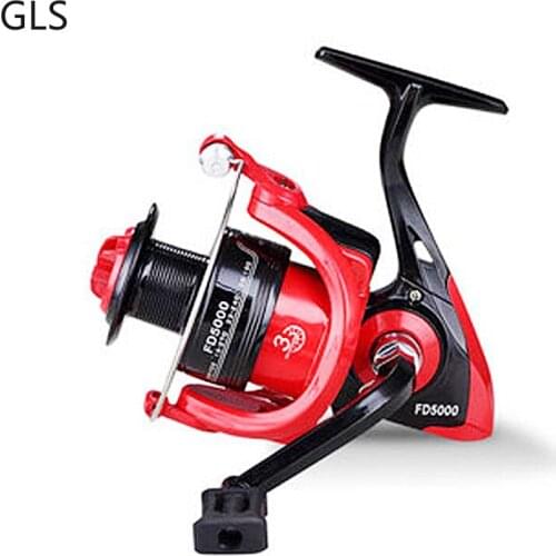 2021 NEW Original Nylon Spool Spinning Fishing Reel FD 1000 2000 3000 4000 5000 6000 Reddish Black Fishing Wheel