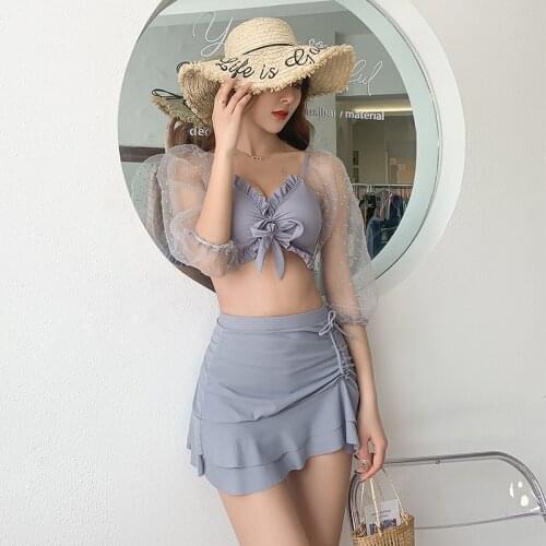 Summer 2021 New Swimsuits for Women Cover Belly and Show Thin Split Body