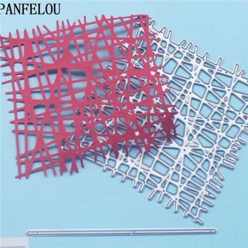 PANFELOU Line square metal crafts paper die cutting dies for Scrapbooking/DIY wedding Halloween Hand account cards