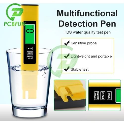 PH Tester Digital PPM Digital Water Tester Pen Type pH Meter Readout Accuracy 3-in-1 Aquarium pH And TDS EC Temperature Meter