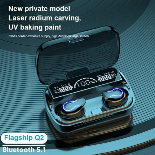 Q32 Bluetooth Noise Reduction Earphone TWS Wireless 3D Touch Control Headphones In-ear Sports Waterproof Headset With Microphone