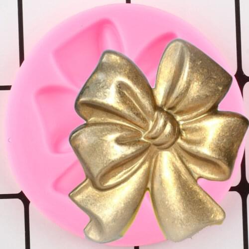 Bow Silicone Mold Baby Birthday Fondant Cake Decorating Tools Chocolate Gumpaste Moulds Polymer Clay Molds DIY Candy Mould