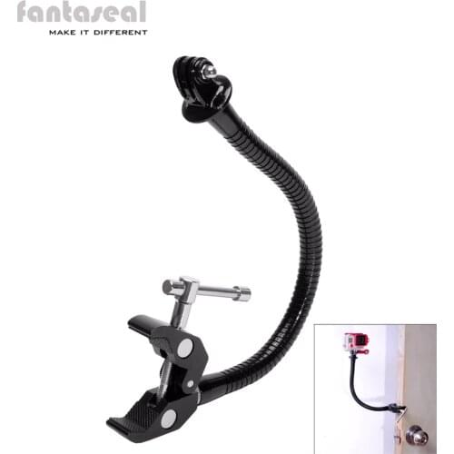 Fantaseal Action Camera Clamp Flexible Neck Support Mount for GoPro Hero 8 7 6 5 4 Garmin Virb SJCAM for Xiaomi Yi Jaw Mount