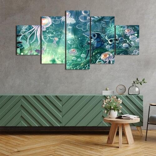 Modern Canvas Painting Hollow Knight Game Poster Film Posters and Prints Wall Art Picture for Living Room Decor with Frame