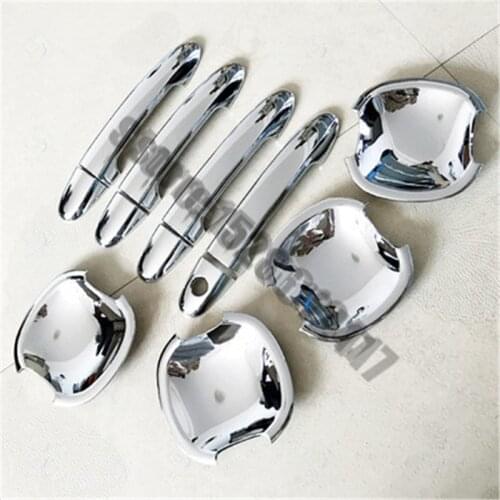 Car styling 2007~2012 for Hyundai Santa Fe /ix45 ABS Chrome Door Handle Bowl Door handle Protective covering Cover Trim