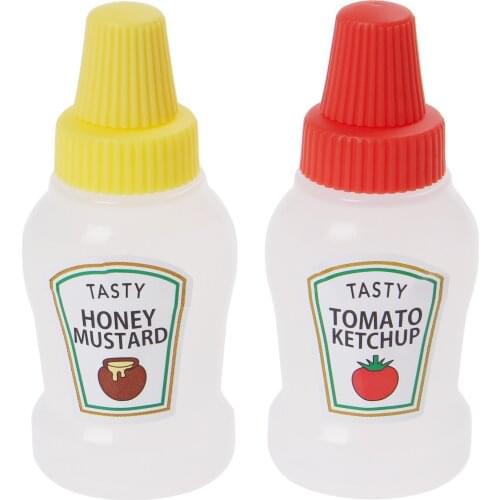 Tomato Ketchup Honey Mustard Salad Dressing Portable Bento Box 2pcs/set Ketchup Bottle Sauce Container