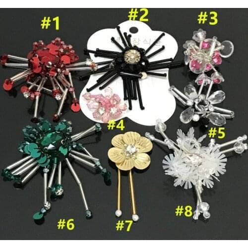 Hanging flower beaded flower sequins patches sew on patches for clothing parches parche termoadhesivos para ropa