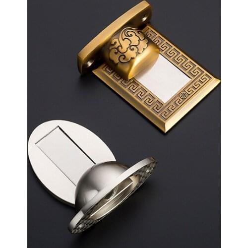 Bedroom Door Zinc Absorption Alloy Strong Magnetic Absorption Buffer Silent Anti-collision Door Block Punch Invisible Resistance