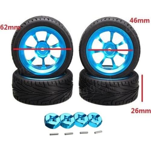 Wltoys A959 A969 A979 A959-B A969-B A979-B RC Car upgrade Spare Parts 1:10 tire/aluminum alloy wheels/Tire skin/12mm Mount