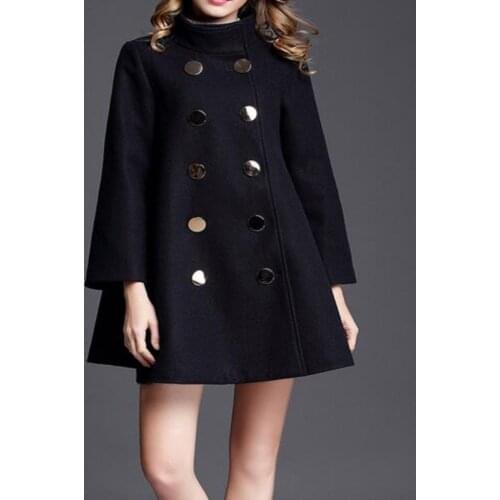 Plus Size Winter Coat Women Long Cloak Wool Jacket High Quality Double Breasted Overcoat Poncho Autumn Cashmere Outerwear Female