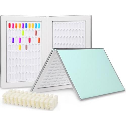 160 Professional Nail Gel Polish Display Card Book Color Board Palette Nail Art Salon Tools Discount With 240pcs False Nail Tips
