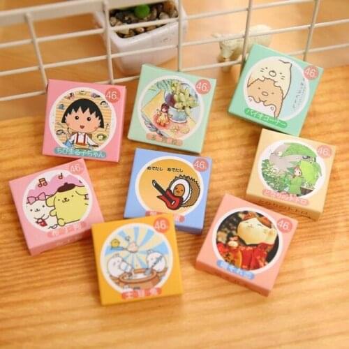 46pcs/lot Japan Cartoon 8 series paper sticker Adhesive Stickers DIY Album Label Sticker office school stationery supplies