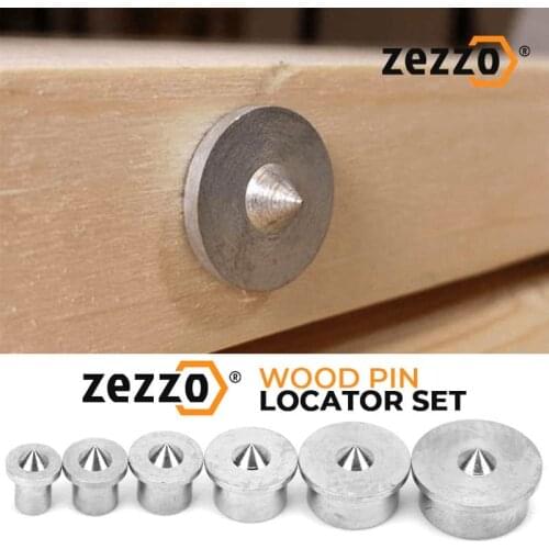 6PCS Zezzo® Wood Pin Locator Set 4mm-12mm Multi Dowel Center Point Set Tool Joint Alignment Pin Wood Timber Marker