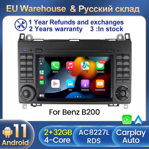 2GB 32GB Android 10 2 Din 7'' Car Radio For Mercedes Benz B200 Sprinter W906 W639 AB Class W169 W245 Viano Vito Radio GPS Navi