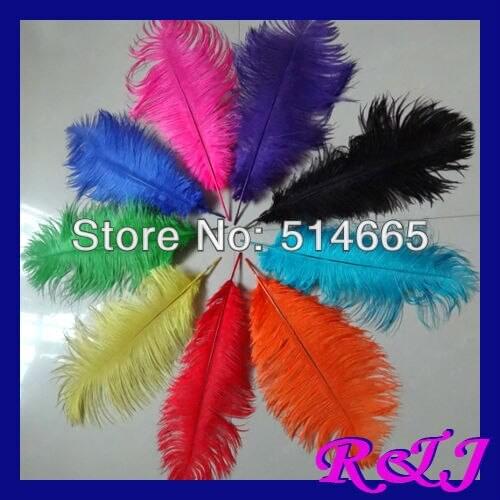 Free shipping Cheap ostrich feather 200pcs 12-14 inches 30-35cm Mix color Ostrich plumage ostrich plume