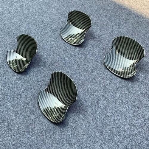 For Toyota Raize A200 2020 2021 Carbon Fiber Auto Car Chrome Handle Protective Cover Door Handle Outer Bowls Trim Accessories