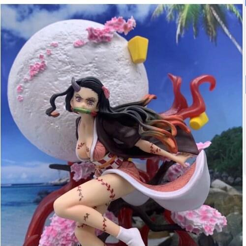 Anime Figure Demon Slayer Kamado Nezuko PVC Action Figure Toy Kimetsu no Yaiba GK Statue Adult Collectible Model Doll Gifts 31cm