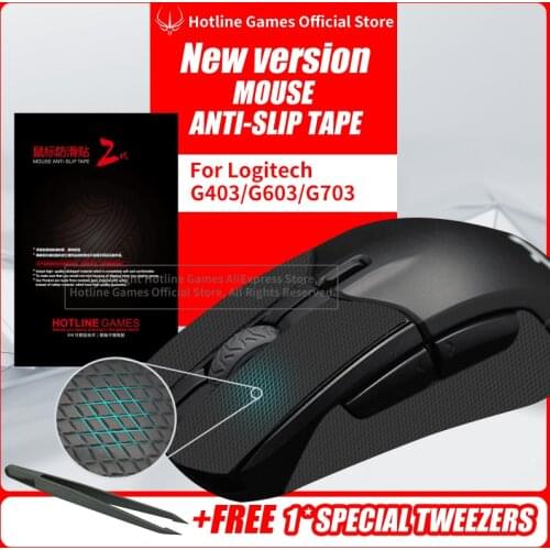 Hotline Games Mouse Anti-Slip Tape for Logitech G703 Mouse Sweat Resistant Pads Mouse Side Anti-Slip Stickers Mouse Skates