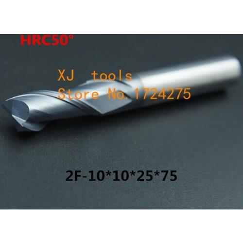 HRC50 2F-10*10*25*75 Alloy Carbide Milling Tungsten Steel Milling Cutter End Mill coating:nano,The Lather,boring Bar,cnc,machine