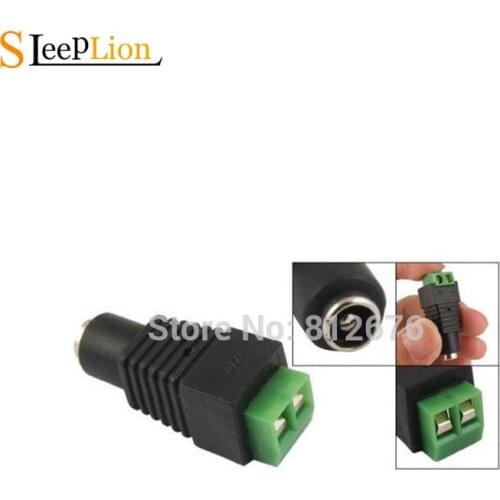 Sleeplion 5.5mm x 2.1mm CCTV DC Power Cable Female Connector Plug for CCTV Camera Connector Adapter,50 PCS