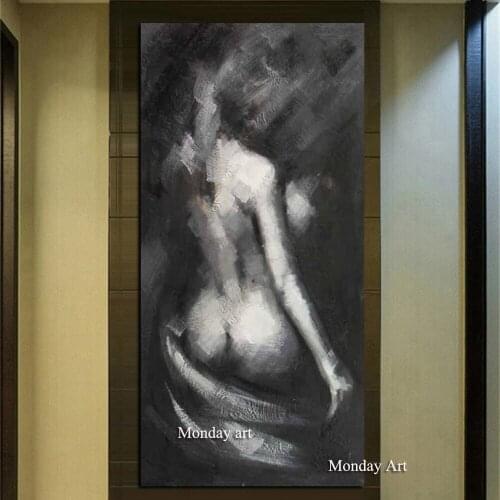 High Skills Artist Hand-painted High Quality Nude Canvas Painting For Wall Decorative Modern Sexy Bottom Oil Painting