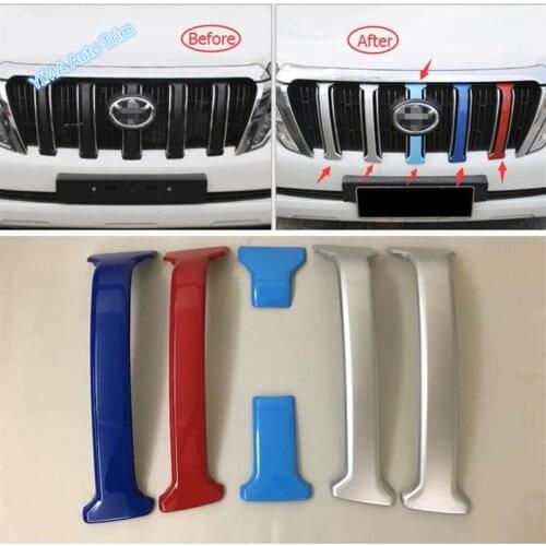 Lapetus Auto Styling Front Grille Grill Streamer Cover Trim 4 Colors ABS Fit For Toyota Land Cruiser Prado FJ150 2014 - 2020