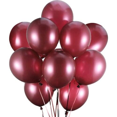 10"12" Burgundy Latex Balloons Wine Red Pearl Balloons Decorations Great for Birthday Bachelorette Party Supplies Decorations