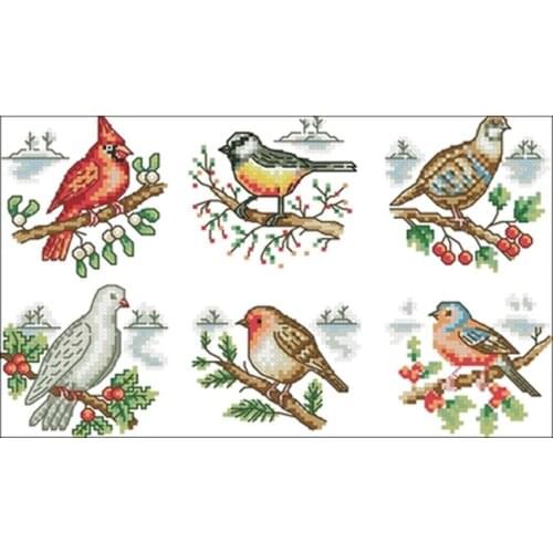 TOP Winter birds patterns Counted Cross Stitch 11CT 14CT 18CT DIY Chinese Cross Stitch Kits Embroidery Needlework Sets