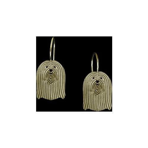 Trendy cute Lhasa Apso drop earrings gold silver plated earrings women fashion jewelry