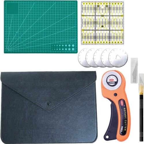Cloth Cutting Knife Clothing Sewing Tool Handwork Cutting Knife Cutting Board Patchwork Ruler Engraving Knife Combination Suit