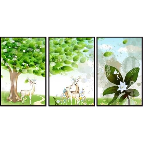 Factory wholesale (No Framed) Nordic Elk Series Canvas Print On Canvas Printing Wall Pictures 12YM-A-722