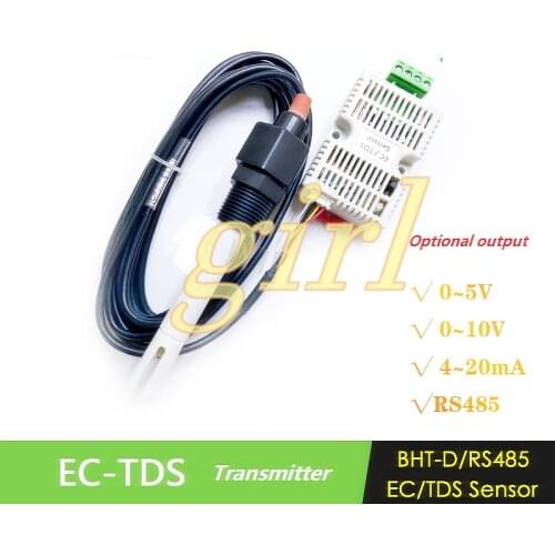 EC Transmitter TDS Sensor Module Conductivity 4-20 mA Analog Voltage Output RS485 Output