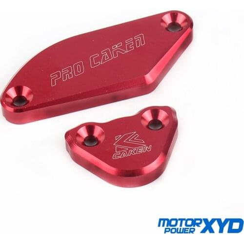 CNC Motorcycle Front Rear Brake Fluid Reservoir Cap Cover For HONDA CRF150R CR150R CR250R CRF250R CRF250X CRF450R CRF450X CRF