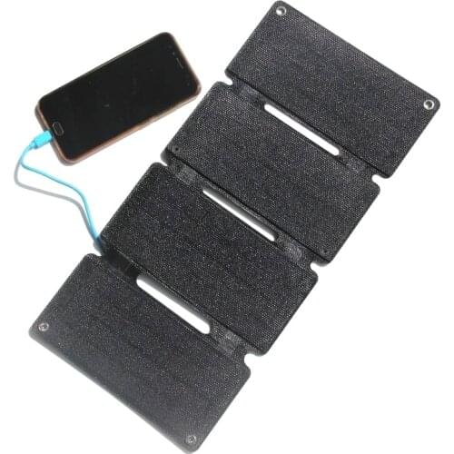 BUHUSHUI Portable Foldable 12W Solar Panel Charger For Mobile Phone Power Bank Super Slim Waterproof High Efficiency
