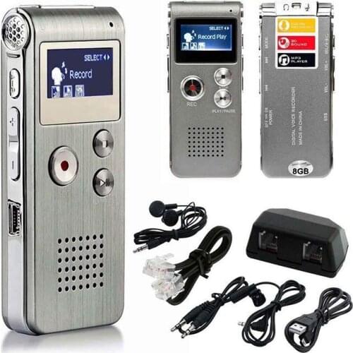 Mini Digital Sound recorder 8GB Digital Sound Audio Recorder dictaphone MP3 Player Audio Voice recorder With WAV MP3 Player
