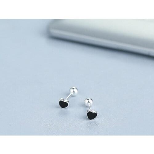 L&P New Fashion Heart Screw 925 Sterling Silver Stud Earrings For Women,Fine Jewelry Wholesale Birthday Gift Hot Sale