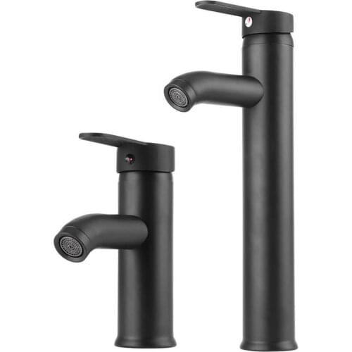Stainless Steel Basin Faucet Bathroom Kitchen Sink Washbasin Faucets Hot Cold Water Mixer Tap Bathroom Accessories Black