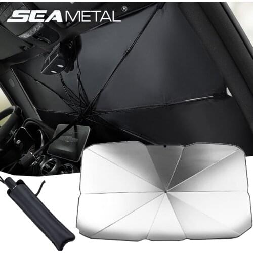 Car Sunshade Interior Front Window Sun Shade Cover UV Protector Sun Blind Umbrella For SUV Sedan Windshield Sunshae Accessories