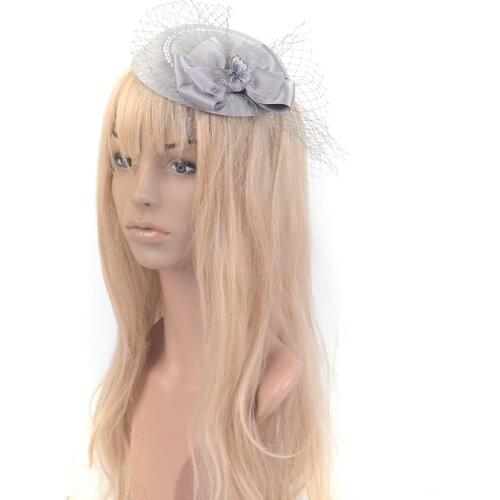 Wedding Bridal Fascinators Pillbox Hat Bowknot Butterfly Beads Hair Clip Women Party Cocktail Hairpiece