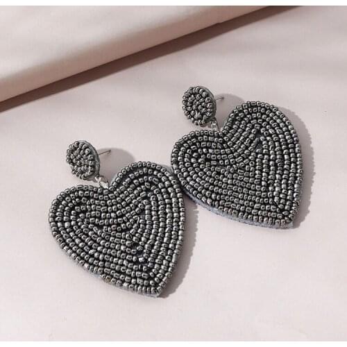 TONGKWOK Bohemia Exaggeration Dangle Earrings For Women Silk Thread Tassel Metal Long Chandelier Earrings #143695