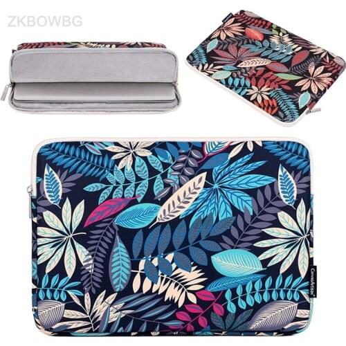 Waterproof Laptop Bags 11 12 13 14 inch Case for Apple Macbook Air A2337 M1 Pro Floral Leaves Pattern Dell Asus Computer Sleeve