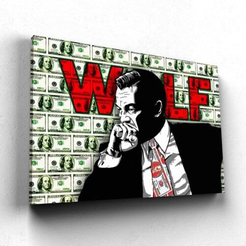 The Wolf of Wall Street Modern Wall Art Posters and Prints Canvas Wall Art Motivation Canvas Picture for Living Room Home Decor