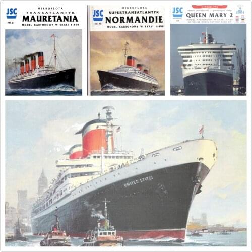 Paper Model 1:400 Husky Transport Ship Five Landing Ships Siciri Landing Scene Military Fans