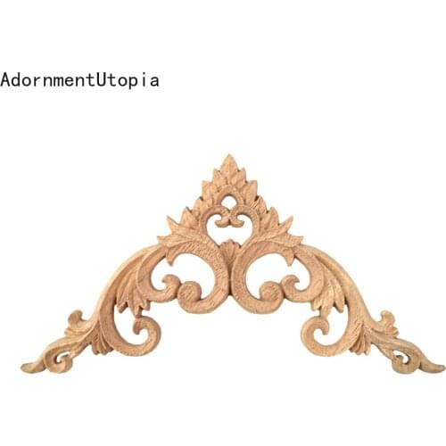 10/12/15CM European Antique Ornamental Exquisite Wood Frame Wood Craft Wood Applique Wood Decal Long Flower Wood Furniture